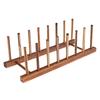 Stylish Wooden Dish Rack Practical Kitchen Organizer for Holding Plates and Pot Lids Securely