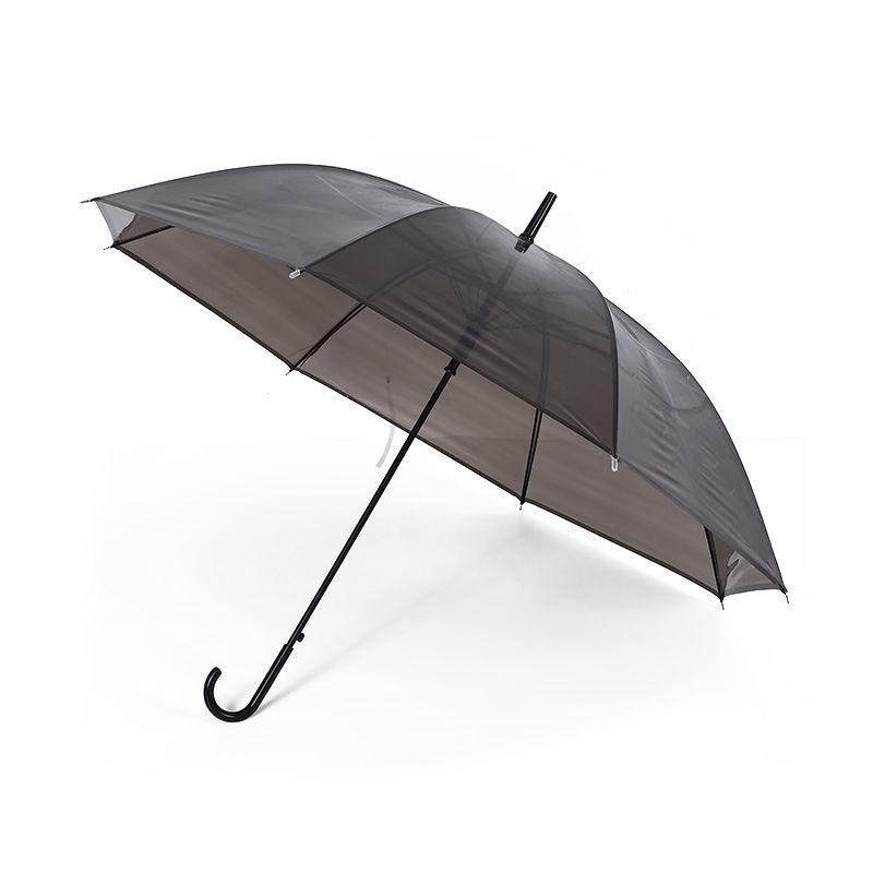 Прозрачный зонт с длинной ручкой для студентов - Одноразовый детский рекламный зонт с прямой ручкой