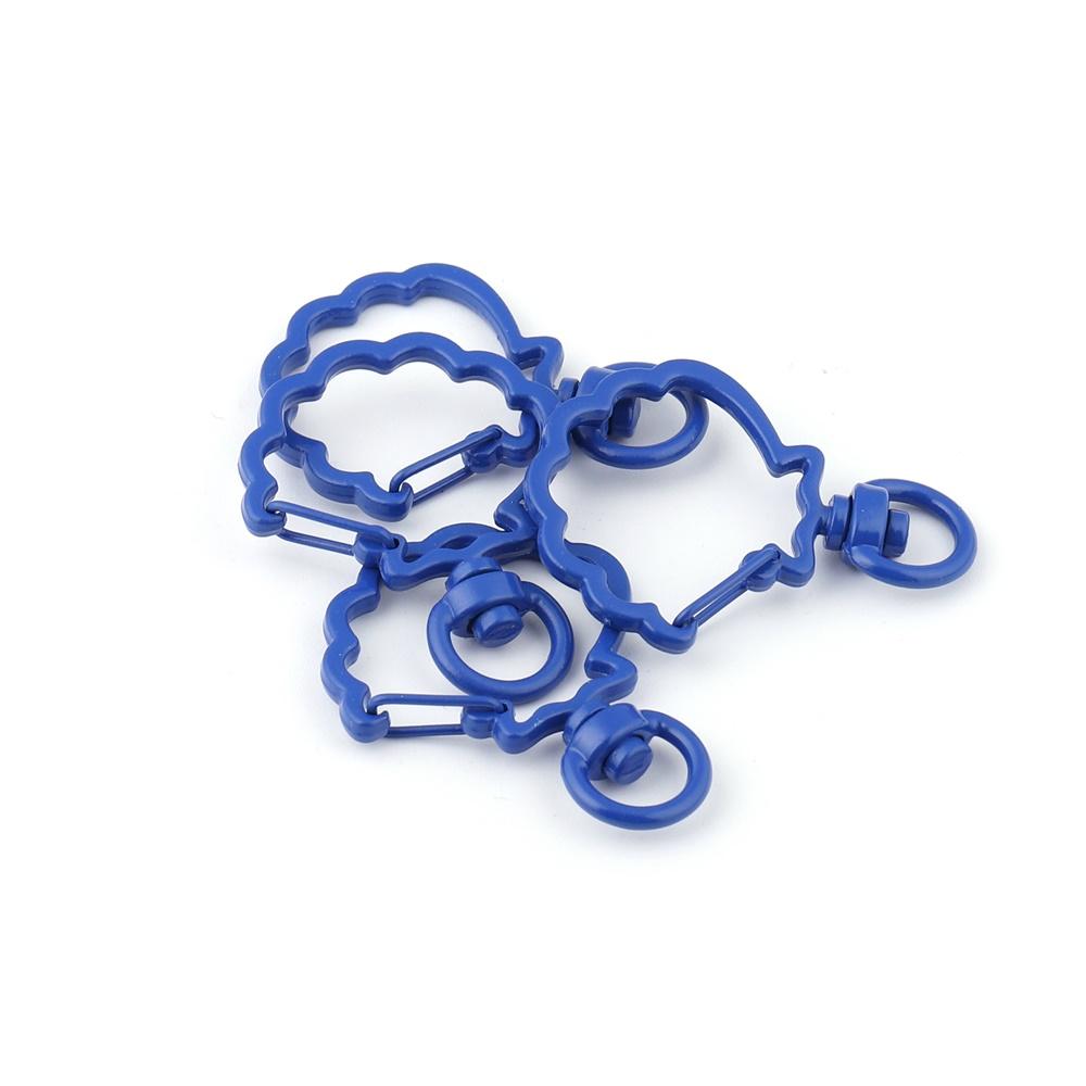 5Pcs/lot Metal Colorful Shell Shape Lobster Clasp Hooks Key Rings Connectors DIY Keychain Jewelry Making Findings Accessories