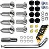 Anti Theft License Plate Screws, Anti Theft License Plate Frame Bolts Tamper Resistant Fasteners, Stainless Steel License Plate Screws, 1/4"(M6)