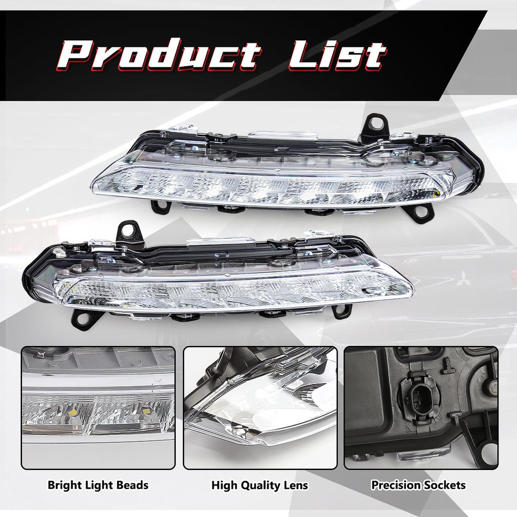 2218201756 2218201856 DRL For Mercedes Benz S-Class W221 S350 S500 C250 C300 LED Daytime Running Lights Fog Lamp Car Accessories