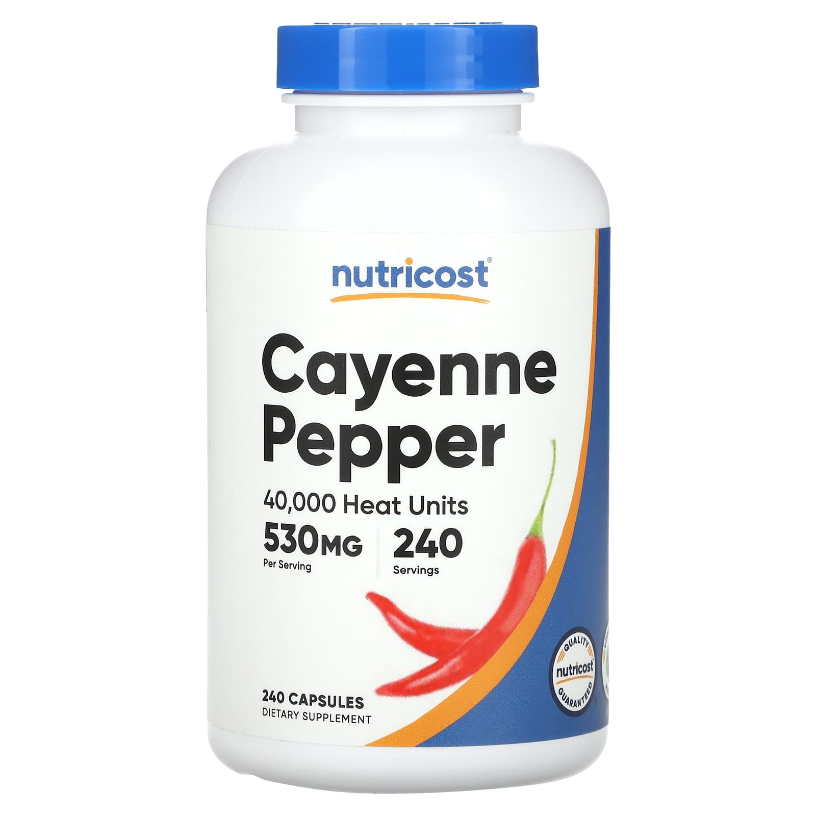 

Cayenne Pepper, 40,000 Heat Units, 530Mg, 240 Capsules