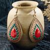 12 Pairs Boho Vintage Style Earrings Set Dainty Chic Colorful Geometric Dangle Drop Earrings for Women Zircon Gifts