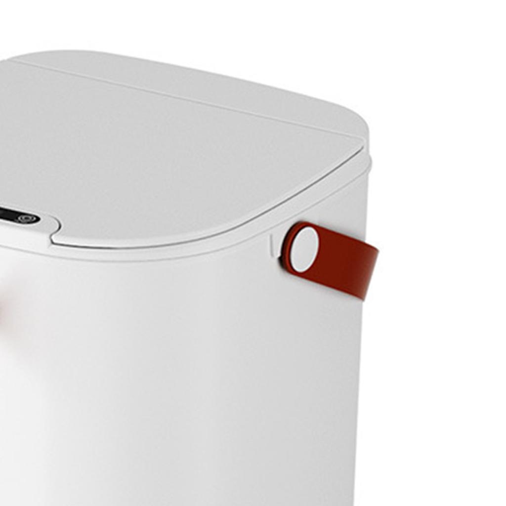 20L Sensor Mülleimer mit Griff ABS Automatischer Induktions- Berührungsloser Mülleimer für Badezimmer Weiß