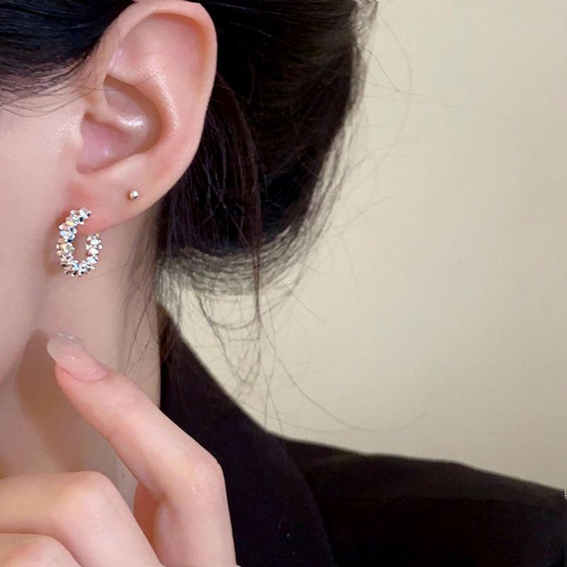 Stylish Sterling Silver Stud Earrings