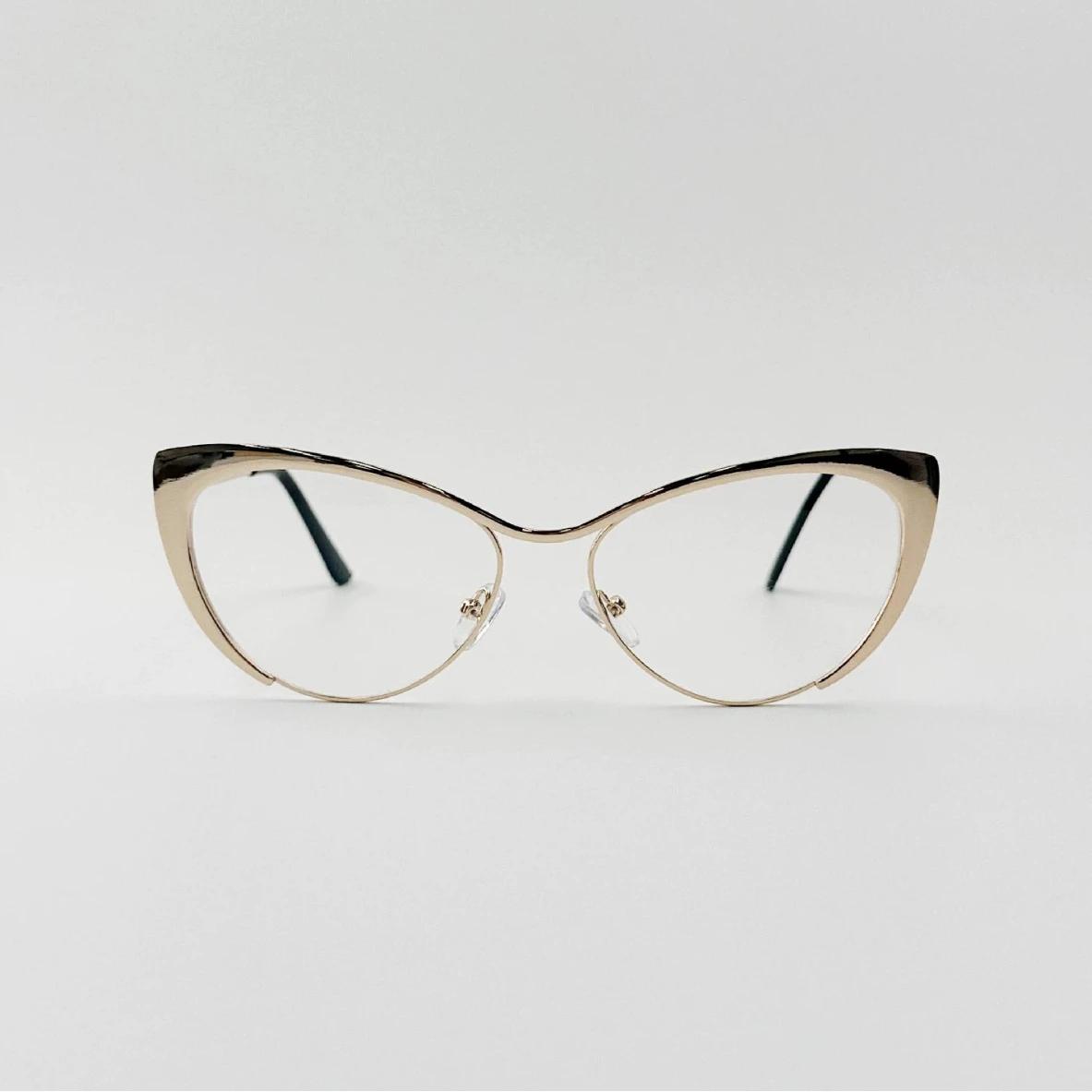 

Women Retro Glasses Metal Sexy Cat Eye Reading Eyeclasses Blue Light Blocking Computer Glasses Accessory Plain Glasses