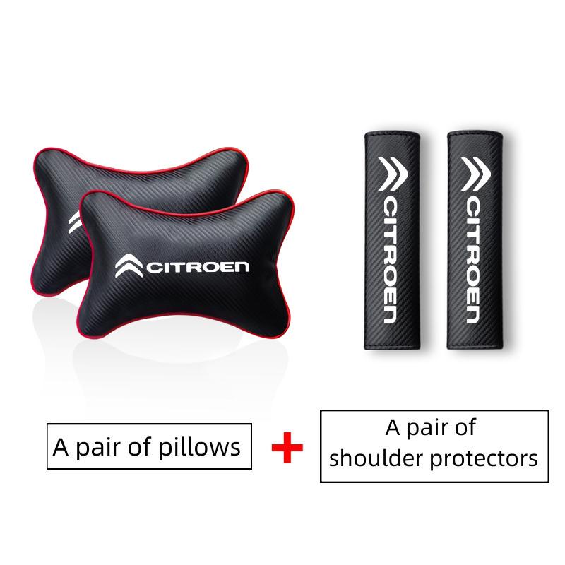 Car Headrest Rest Cushion Neck Pillow Seat Belt Shoulder Pads For Citroen C1 C2 C3 C4 C5 C6 C7 C8 Berlingo Picasso VTS Xsara