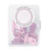 8pcs Metal Hinge Clips Rounded Head Rust Prevention Bull Binder Clamps File Clamps for Ticket Test Paper Sakura Roseate