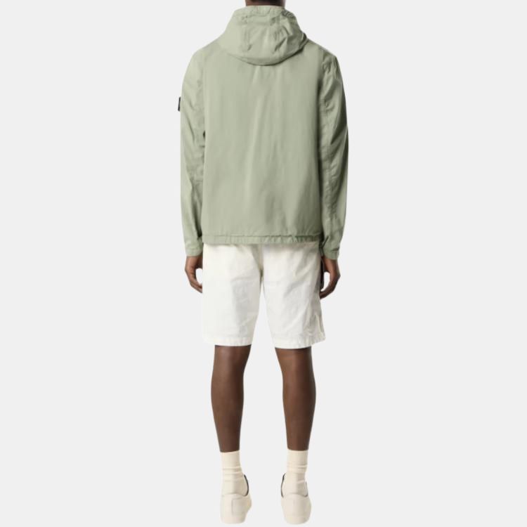 STONE ISLAND Solid Color Hooded Long Sleeve Jacket Men Jacket Sage K1S154100091S0010-V0055