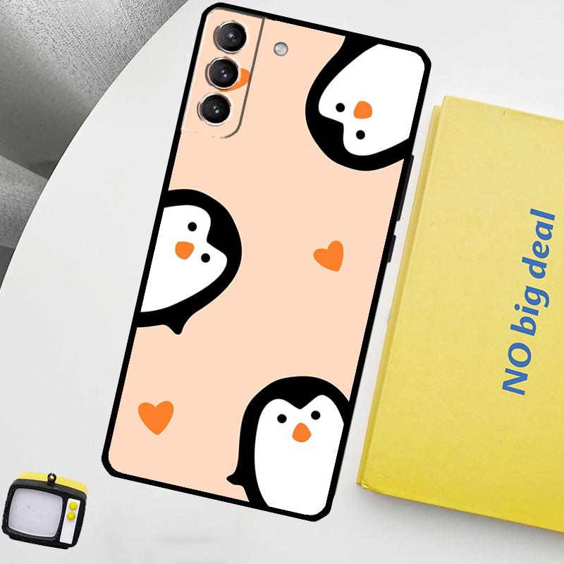 Cute Kawaii Penguin Phone Case For Samsung Galaxy S26 S25 S24 Ultra S20 S21 S22 S23 Plus S10 S24 FE S25 FE Cover