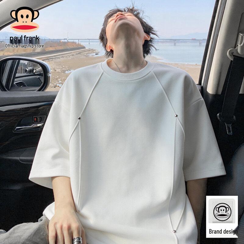 Мужская повседневная футболка Paul Frank свободного кроя с коротким рукавом XL чёрный