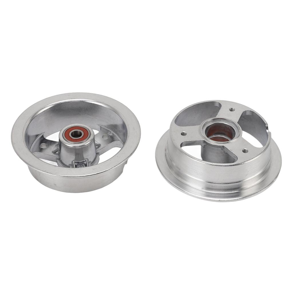 3.50 4 Rear Wheel Rim with 600RS Bearing 4 Inch Aluminum Alloy High Torsion Proof Sturdy for Electric Scooter Tiller