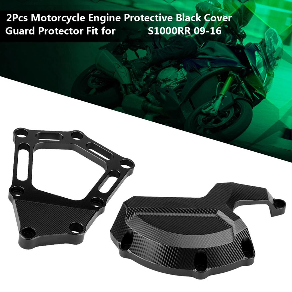 2Pcs Motorcycle Engine  Ive Black Cover Guard  or Fit for S1000RR 09‑16