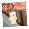 EXCEART Mini Bear Plush Small Bears 10pcs Mini Animal Decorations Bear Hanging Ornament Keychain for Kids Small Cloth Cute Handmade Beige