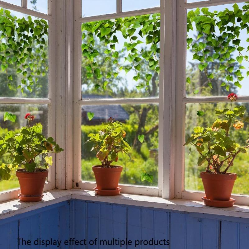 New Creative Green Leaf and Plant Window Stickers for Children's Rooms, Home Decor, Glass Window Decals Stickers Garden