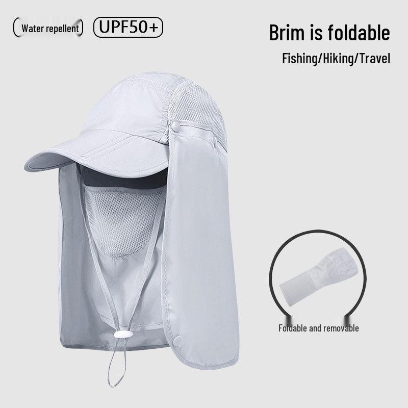 Unisex UV Protection Hat with Detachable Flap – Quick-Drying Sun Hat for Climbing and Fishing