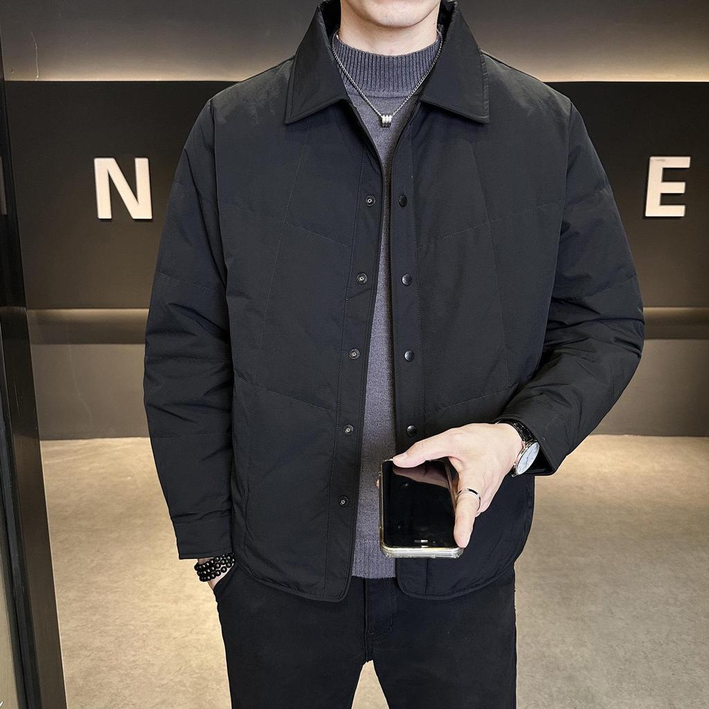 National Standard 90 Men's Trendy Lapel Winter Short Jacket