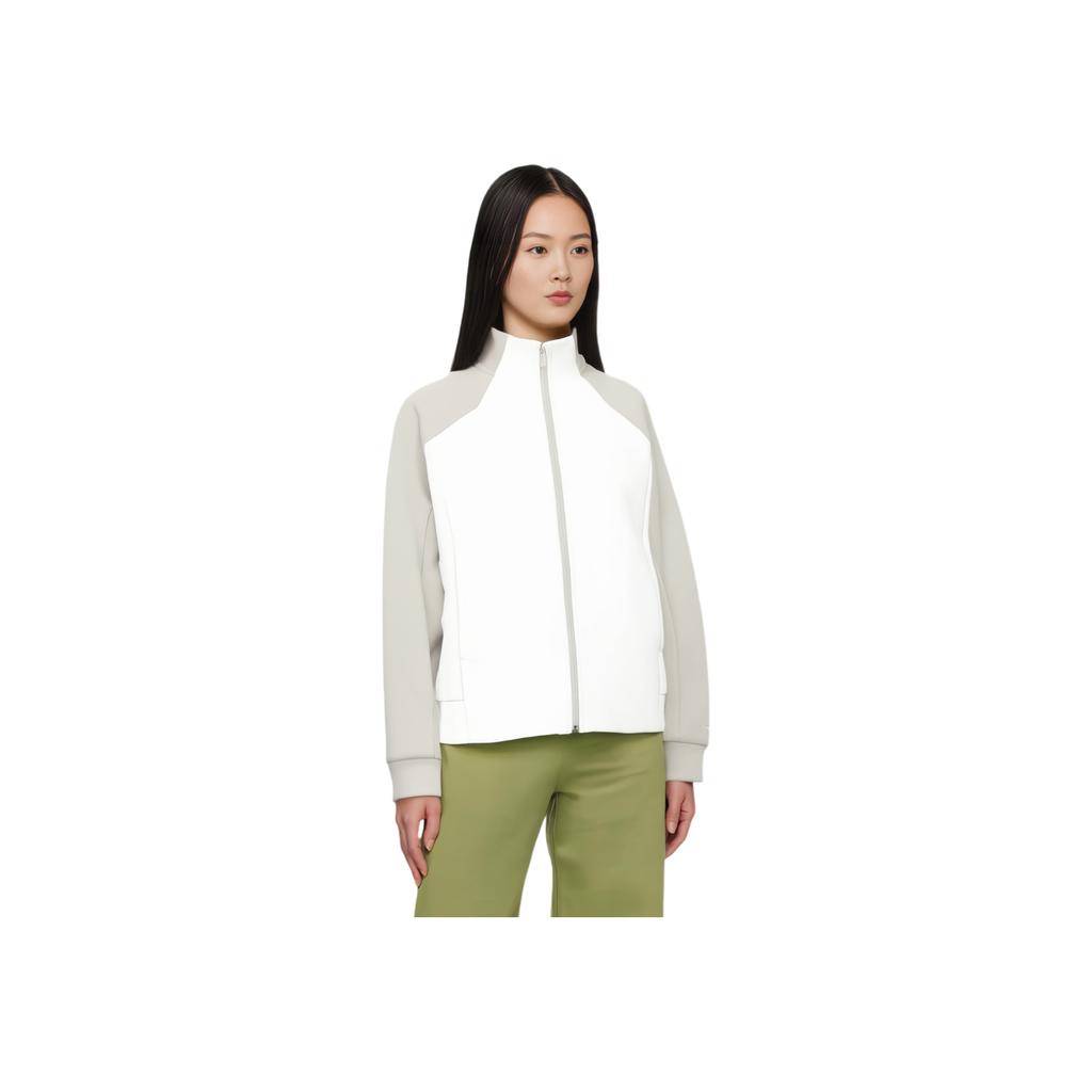 Li-Ning Group Purchase Series Stand Collar Zipper Comfortable Color Block Versatile Casual Simple Sports Hoodie Women Hoodie AWDVA84-4