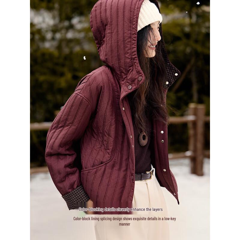XWI Women's Lightweight Hooded Padded Winter Jacket