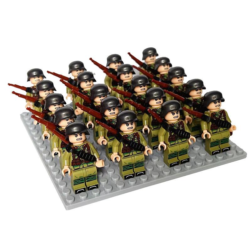 Building Block Assembly Doll Us Army German Army British Army Doll Puzzle Package