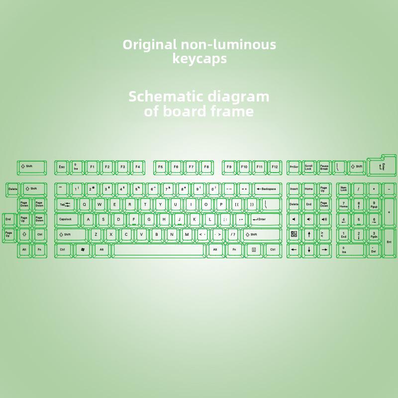 126-klawiszowe dwukolorowe nakładki na klawisze PBT do klawiatur mechanicznych