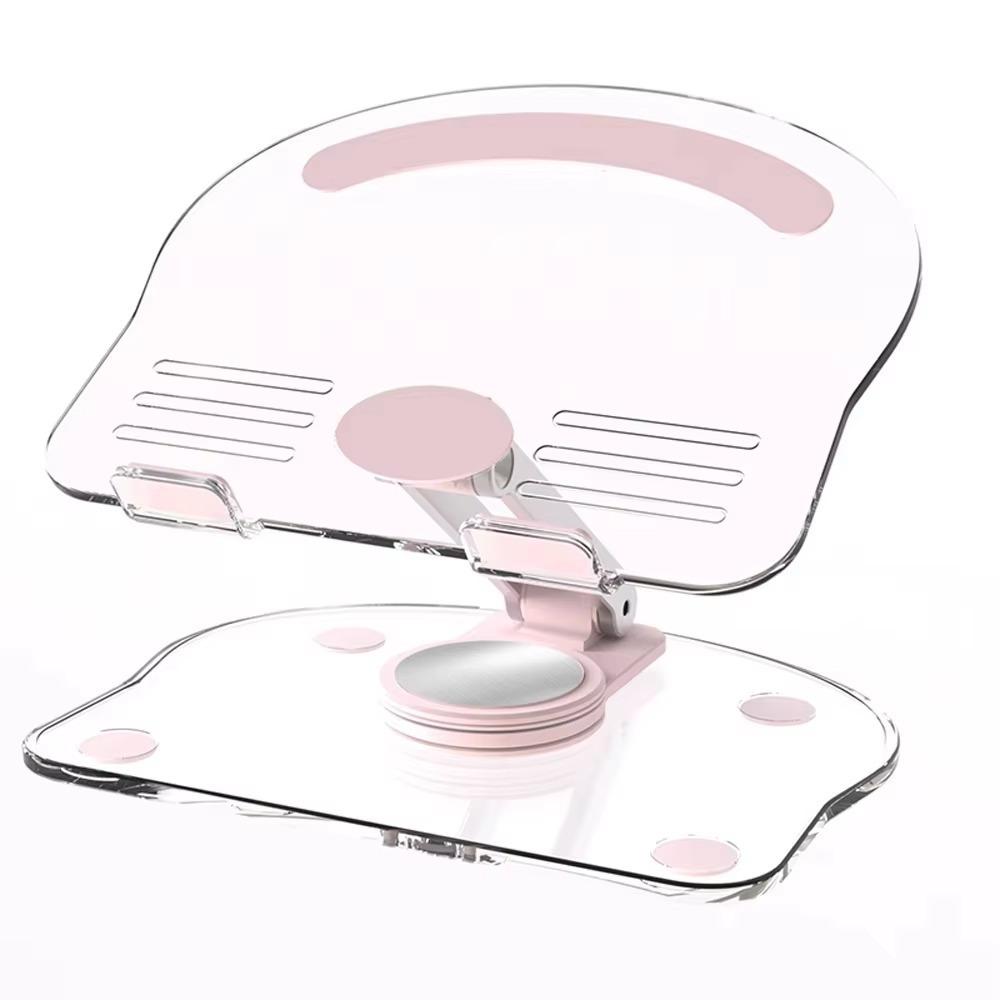 Transparent Acrylic Tablet Desktop Stand 360° Rotation Adjustable Phone Bracket Anti-slip Foldable Tablet Holder