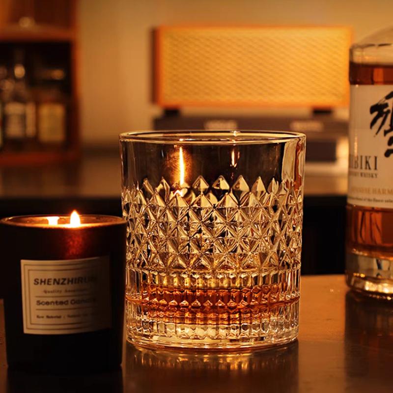 1PCS Whiskey Glass, Old Fashioned Rocks Glasses Tumblers, Glassware for Cocktail Scotch, Bourbon, Gin, Voldka, Brandy