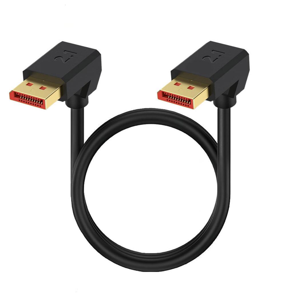 Flexible Angled 2.1 Video Cable 16K Resolution 54Gbps Transmission 8K120Hz 4K240Hz For Gaming Monitors