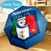 Custom Name Umbrella Italian Football Crest Umbrella 8-Frame for Travel, Camping, Casual Lightweight Portable, Essential for Family Gifts