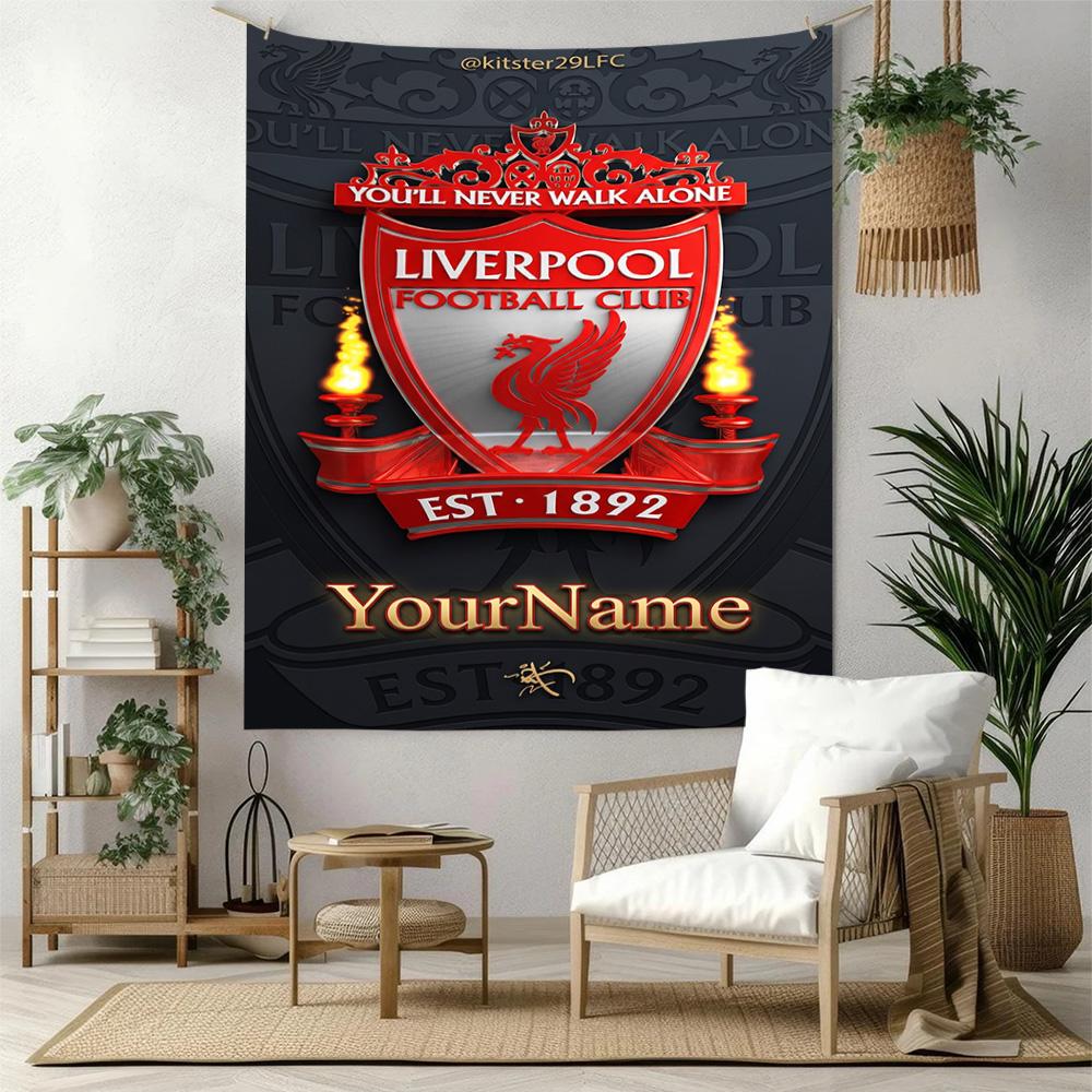 Liverpool Custom Your Name Wall Decor Tapestry Art For Pet Memorial Birthdaywedding Party Backdrop Family Gift