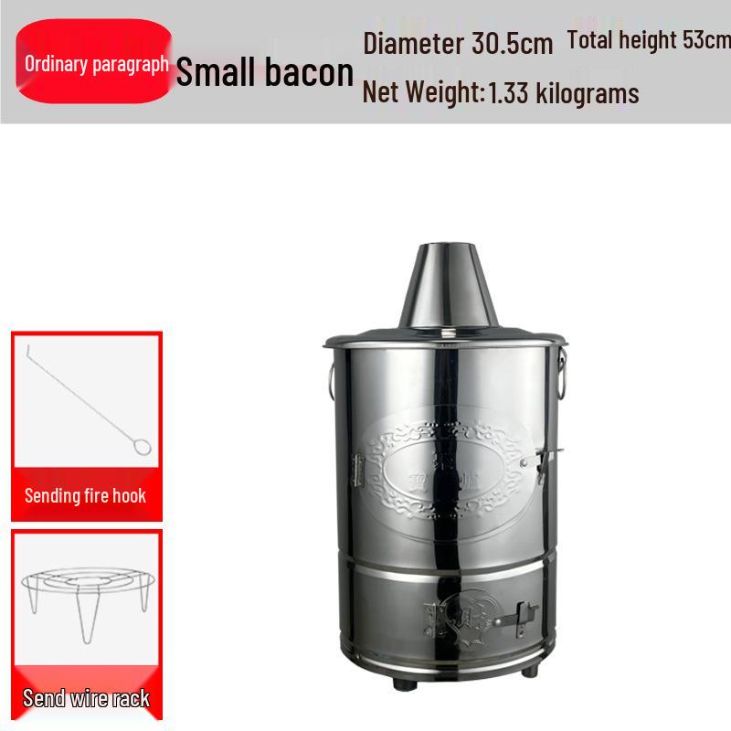 Gold Stainless Steel Indoor Paper Money Burning Barrel for Household and Temple Use