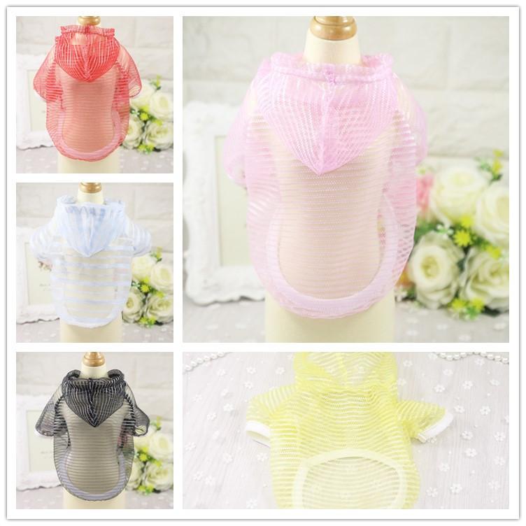 Spring/Summer Breathable Cat Dog Clothes Sunscreen Vest Hooded Pet Supplies Small Medium Dog Teddy Bigbear