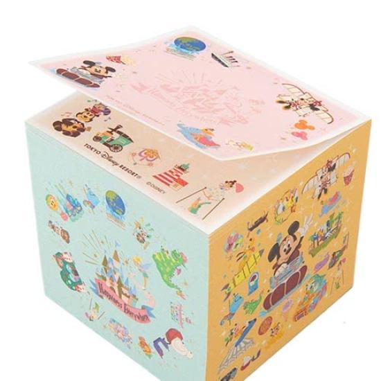 Mickey Friends Memo Block Disney Resort Park Icon Design Attraction Disney Merchandise Souvenir & [Tokyo Exclusive]