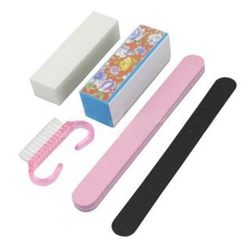 

5Pcs Nail Art Tool Set Including Nail File Sponge File Nail Polishing Tool And Nail Shaping Tool Professional Nail Art Tools