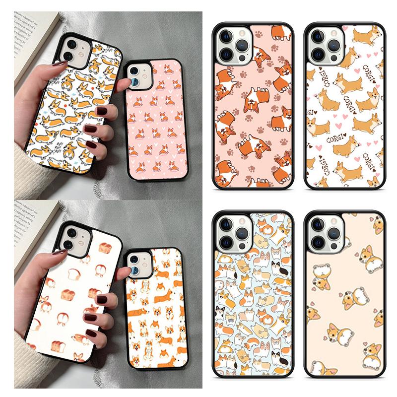 CUTIE CORGIS Phone Case For iPhone 17 Air 13 12 14 15 16 Cover For Apple iPhone 17 Air 14 15 16 Pro Max 6S Plus Coque