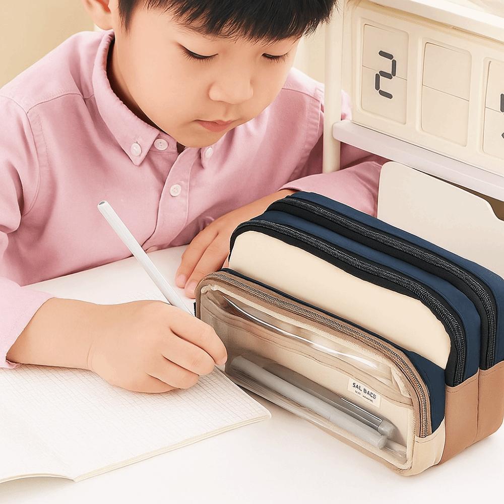 Large Capacity Stationery Storage Bag Japanese Style Pen Pencil Case Creative Pencil Bag  Kids Gift