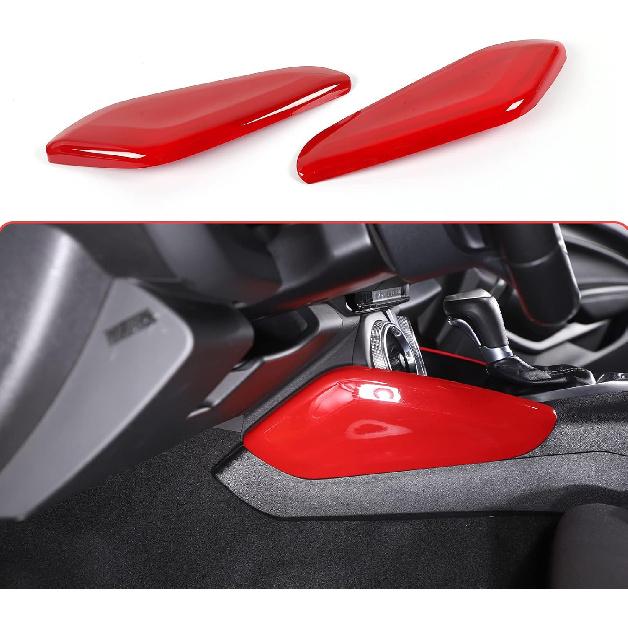 

RT-TCZ Center Console Gear Shift Panel Side Trim Cover Interior Accessories Decoration for Chevrolet Chevy Camaro 2016-2022,2 PCS (Red) красный