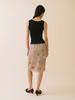 Average Attitude Sheer Floral Skirt_Dusty Taupe
