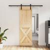 VidaXL Sliding Door and Hardware Kit 70x210 Cm Solid Pine, Interior Door, Interior Barn Door 3202979
