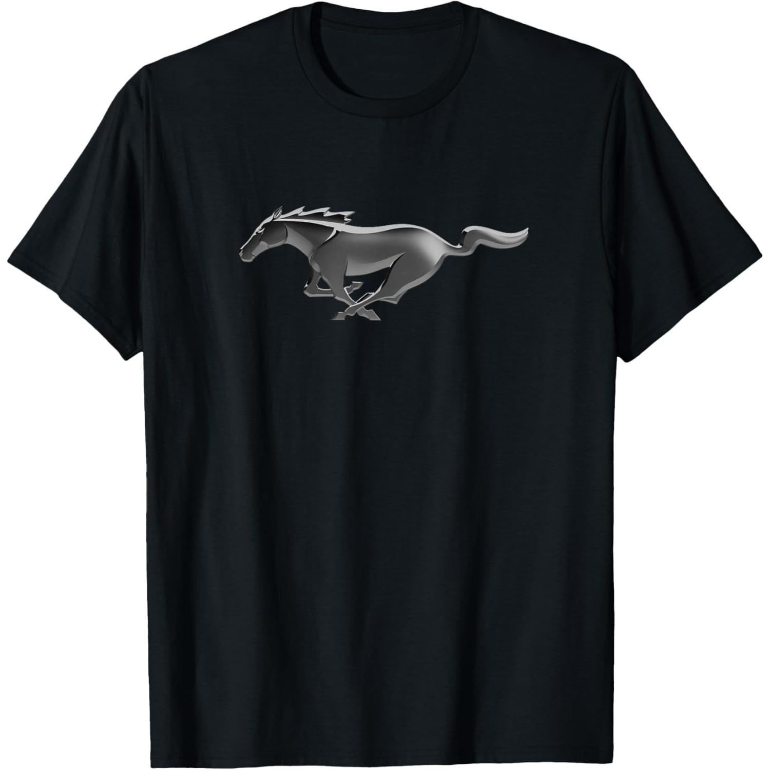 Ford Mustang Modern Pony Logo T-Shirt Small S чёрный