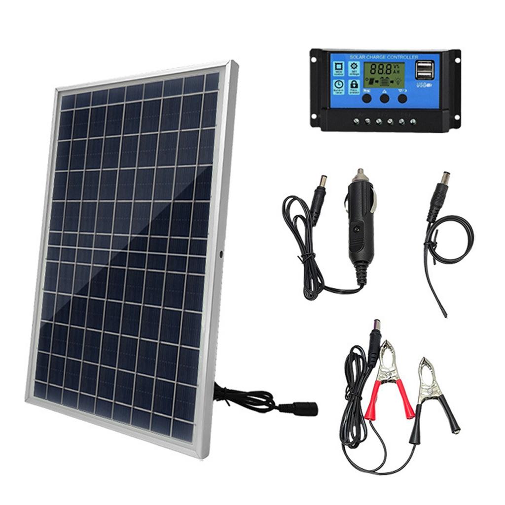 10W Polysilicon Solar Panel Set Solar Panel and Solar Recharge Controller Kit For Camping Traveling Car Mobile Phone