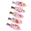DIY Hair Clips Kit 5pcs Resin Plastic Stainless Steel Cartoon Kids