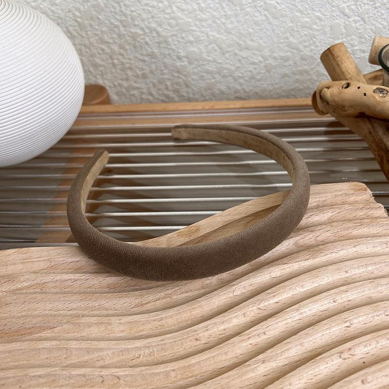 

Женские простые однотонные бархатные повязки для волос корейские тонкие повязки 1,9 см модный простой ободок для волос нескользящий держатель для волос для макияжа