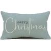 New Christmas Style Simple Letter Double-sided Printed Linen Pillow for Home Decoration, Sofa Waist Pillowcase