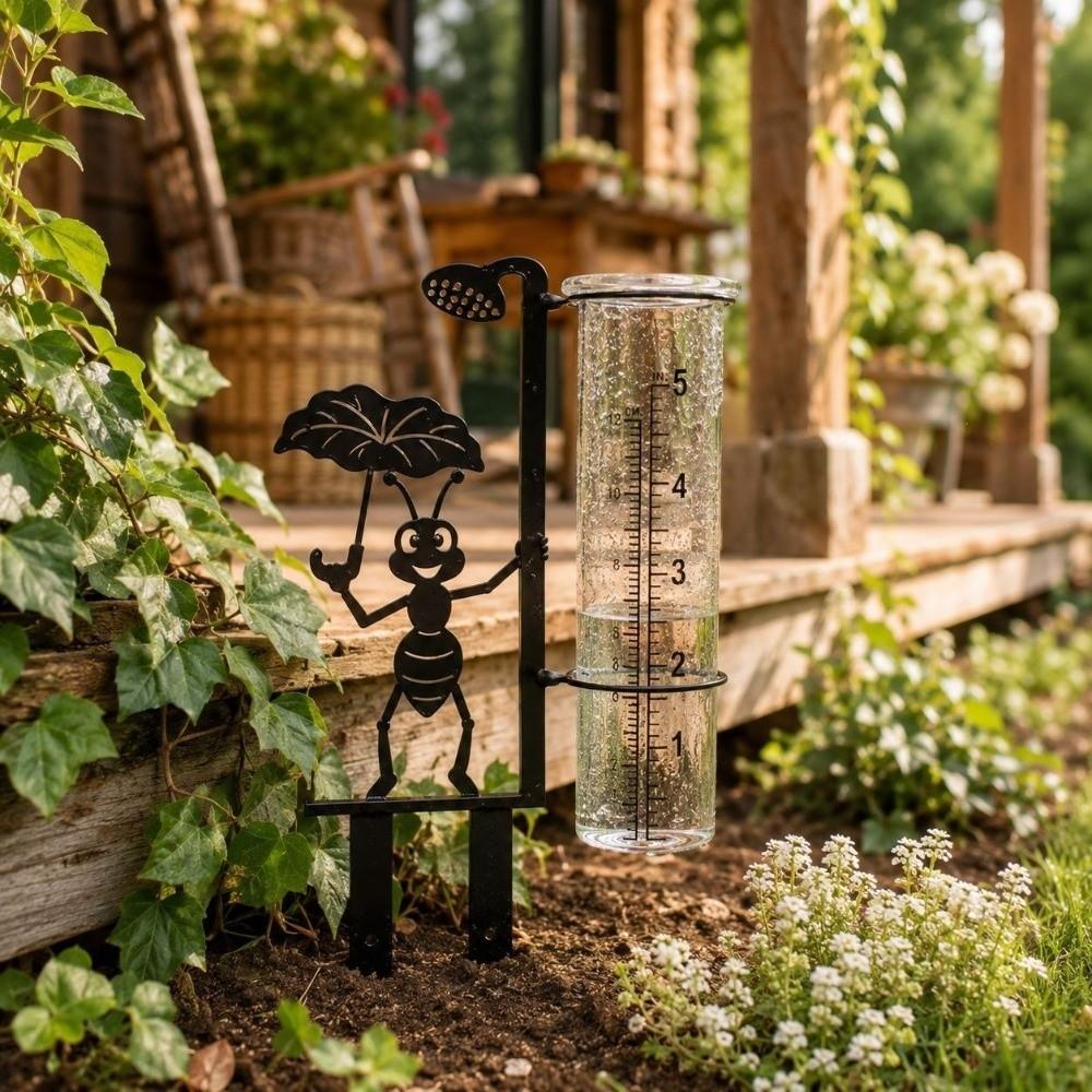Clear Tube Garden Rain Gauge Dual Scale Rainfall Gauge New Outdoor Rain Gauge  Patio Planter