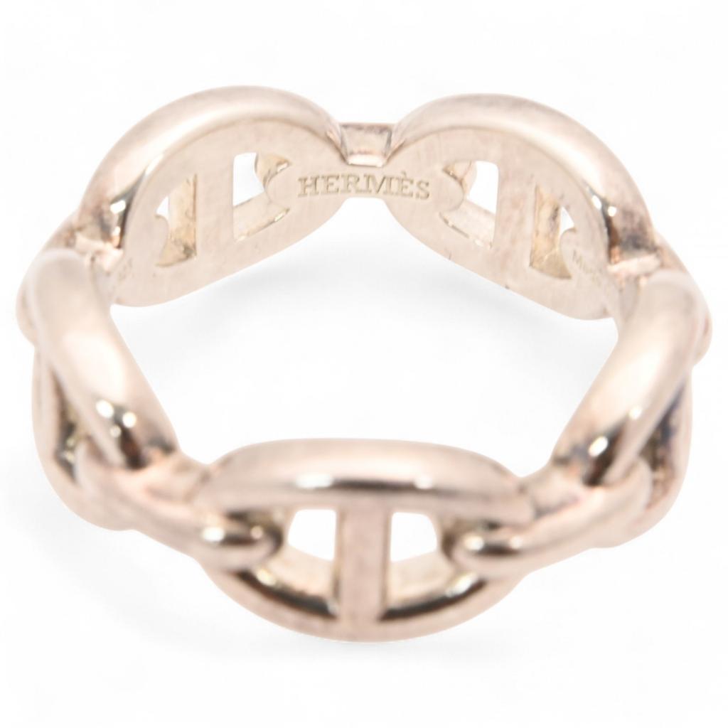 Auth HERMES Chaine d’Ancre Enchaine PM Ring Size 52 Silver 925 he7463se Used