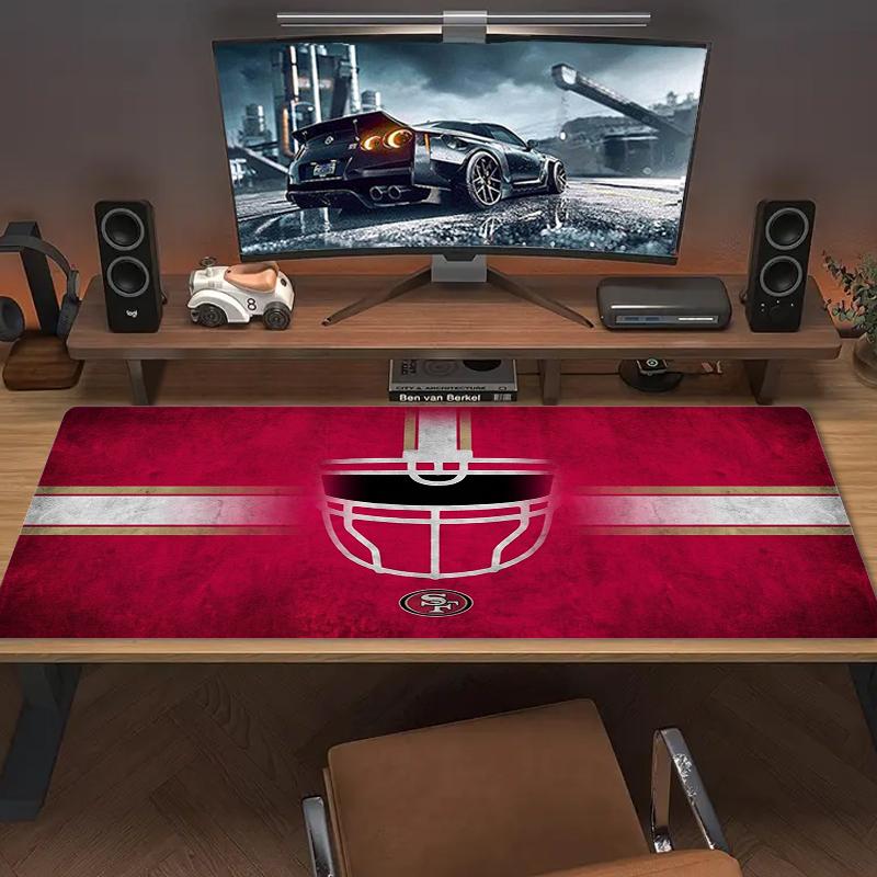 San Francisco 49Ers Mouse Pad Large Gaming Table Cushion Nonslip Laptop Tablet Big Mousepad Xxl Mat Mini Pc Playmat With Lock Edge
