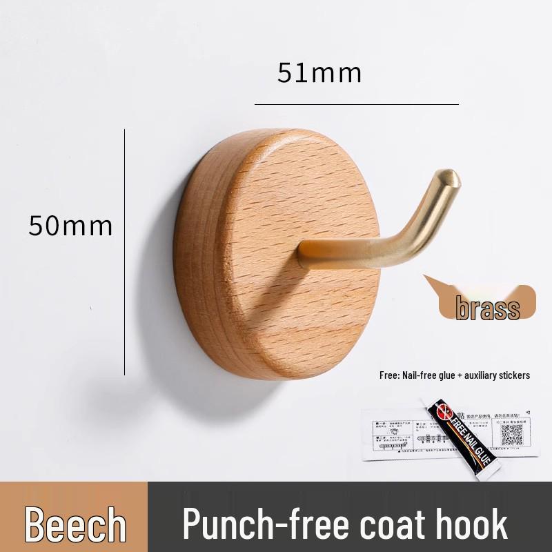 Luxury Solid Wood Wall-Mounted Coat and Hat Hook Rack