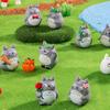 3Pcs/Bag Cute Mini Totoro Doll Resin Car Ornaments Micro Landscape Figurines Diy Accessories Home Decor Dollhouse Toy Kids Gifts