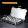 YiCang Japanese Style 8-Grid Stainless Steel Seasoning Box with Spoon